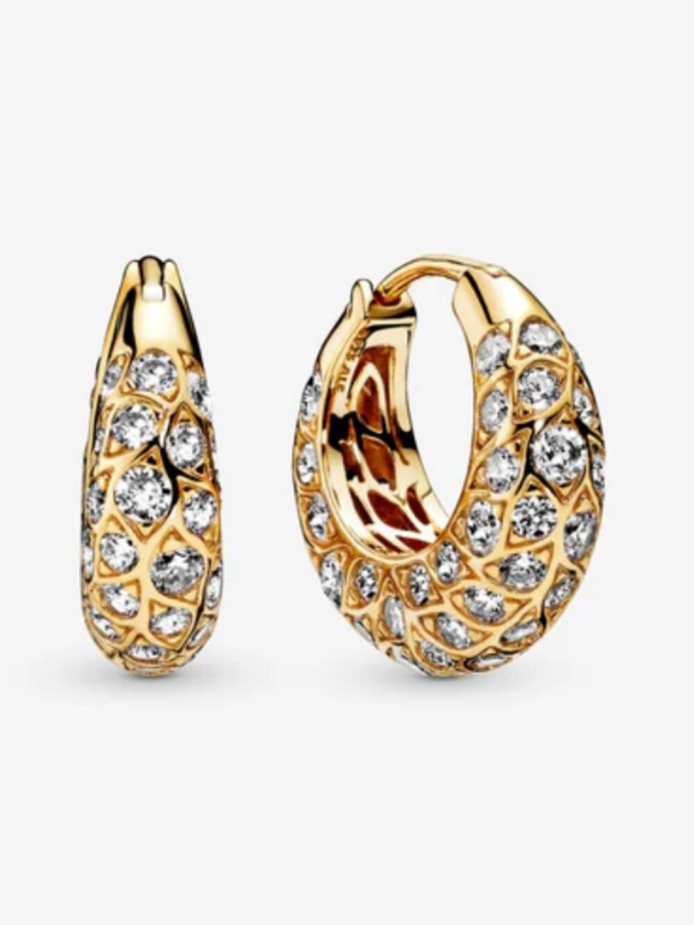 1pair Pandora Earrings Clear Stars Studs in Gold Silver Rose Gold